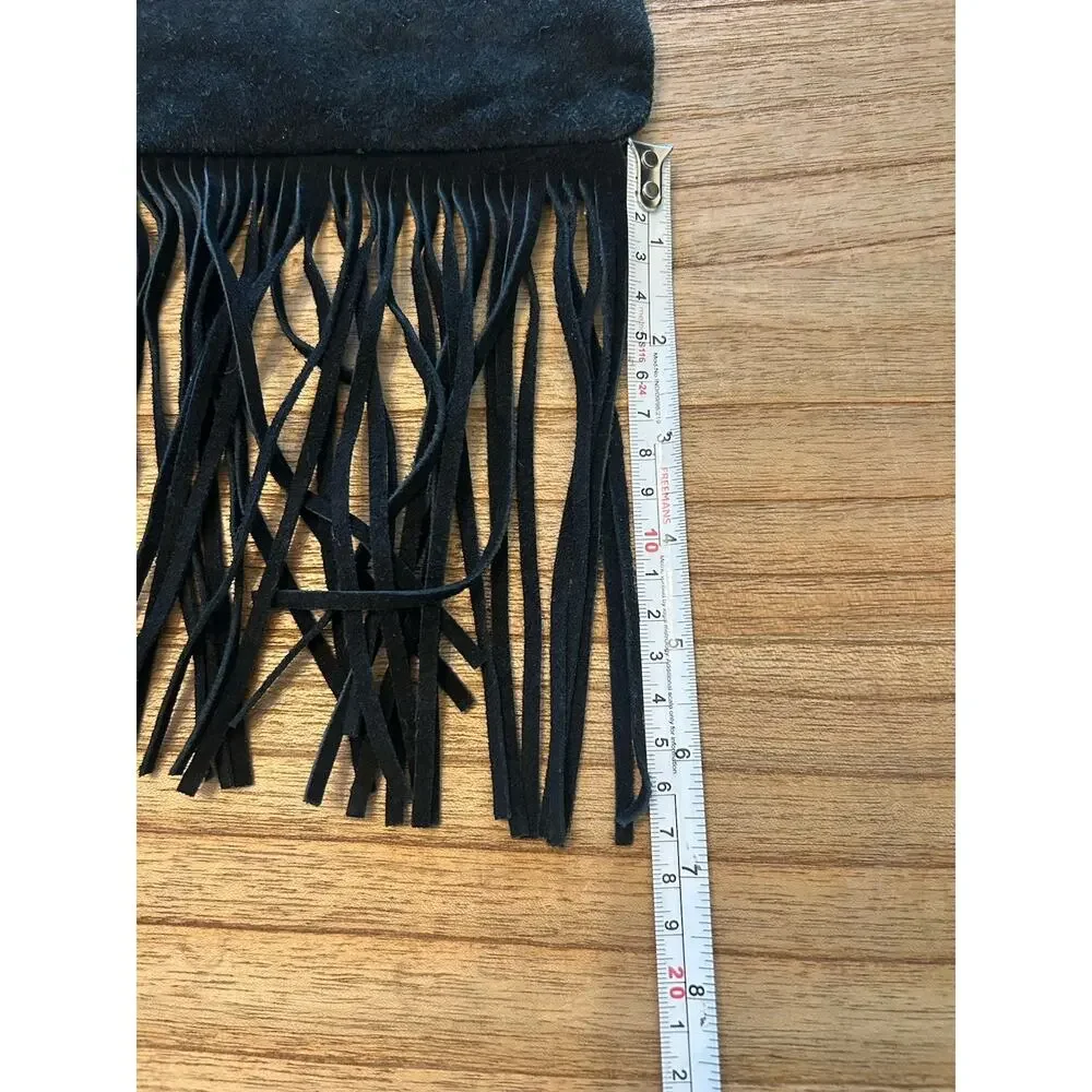 American Eagle Outfitters Southwestern Print Black Suede Wristlet Festival Purse